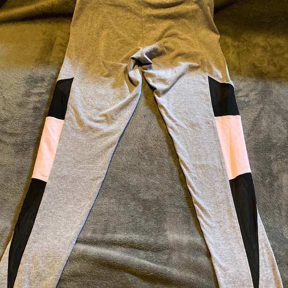 Victoria's Secret PINK Grey and Pink Leggings - Picture 2 of 4